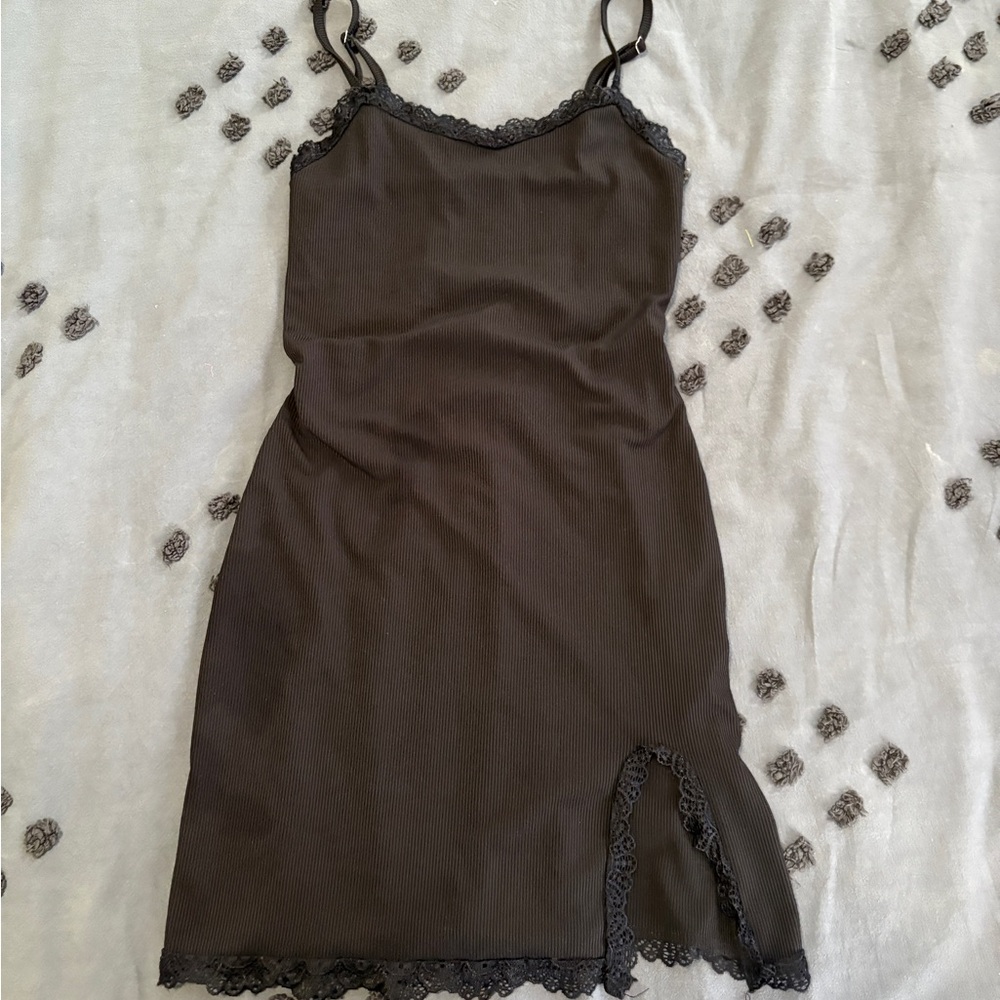 SHEIN black lace mini dress